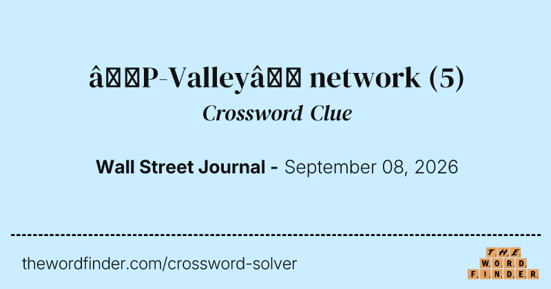 “P-Valley” network crossword clue image