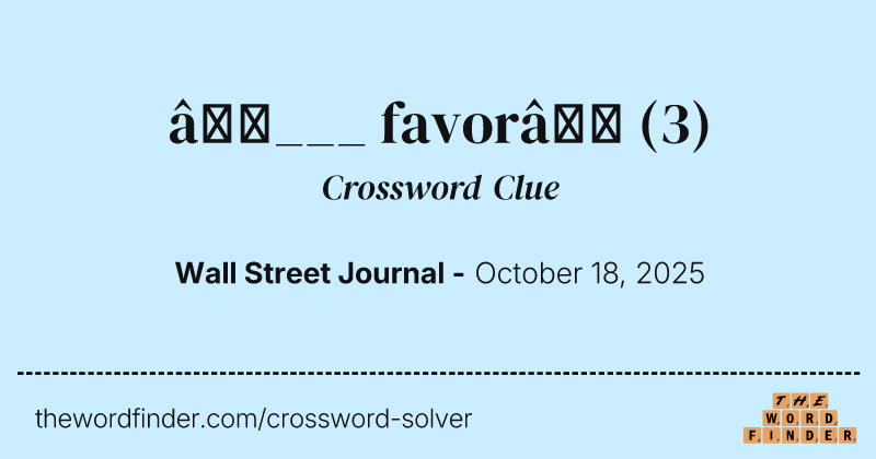 “___ favor” crossword clue image