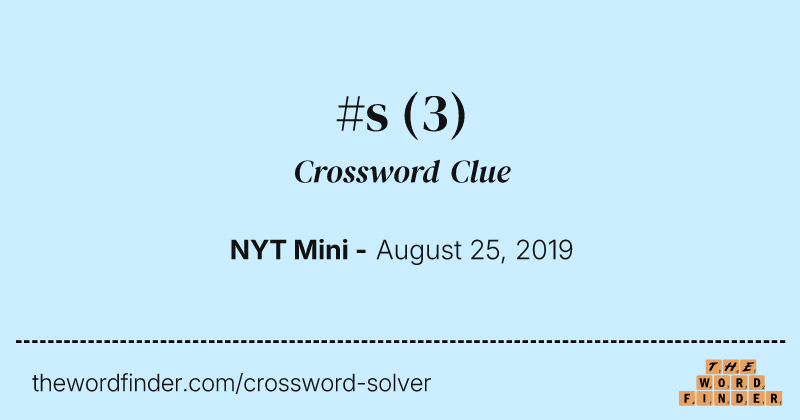 #s crossword clue image