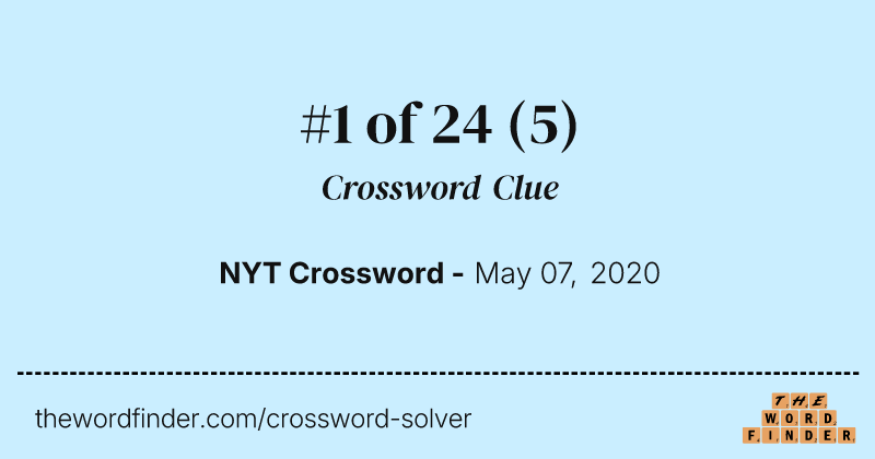 #1 of 24 crossword clue image