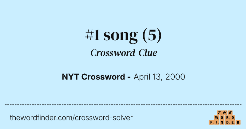 #1 song crossword clue image