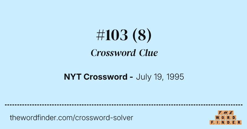#103 crossword clue image