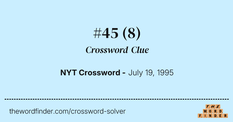 #45 crossword clue image