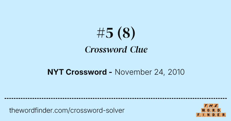 #5 crossword clue image