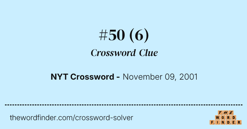 #50 crossword clue image