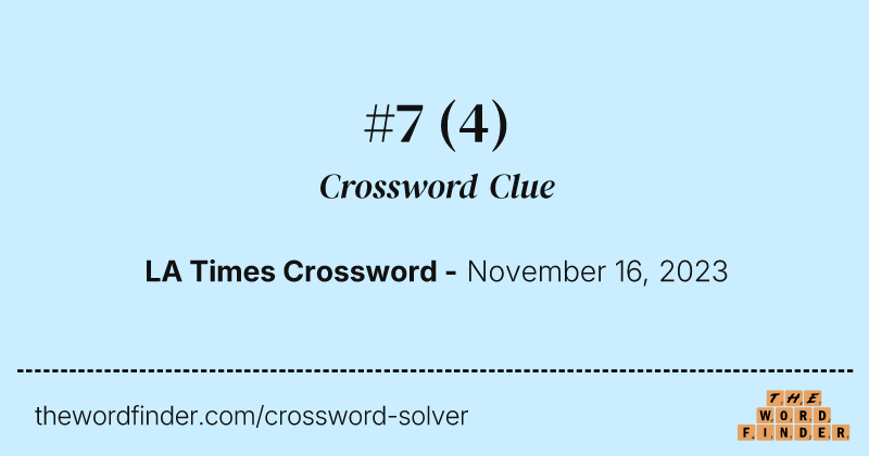 #7 crossword clue image