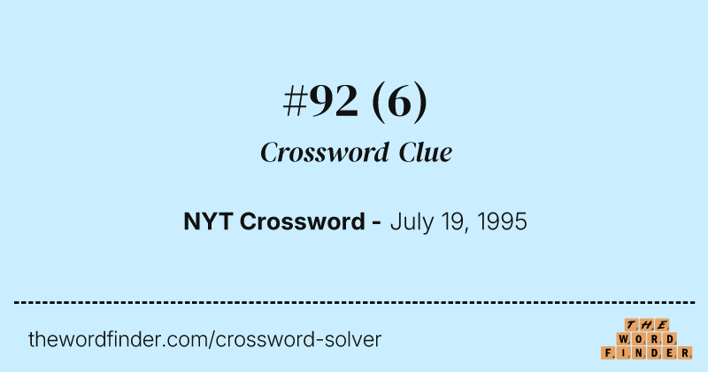 #92 crossword clue image