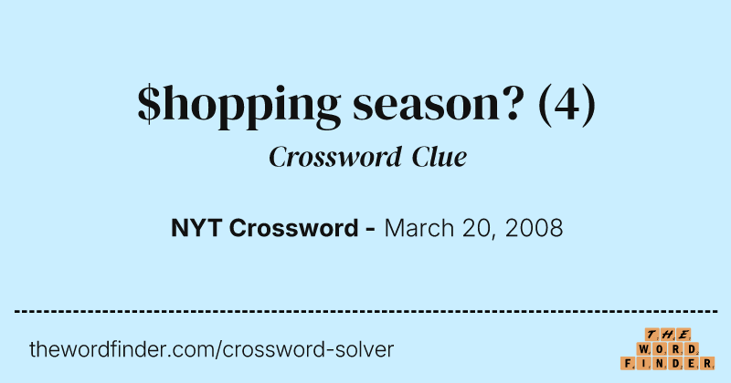 $hopping season? crossword clue image
