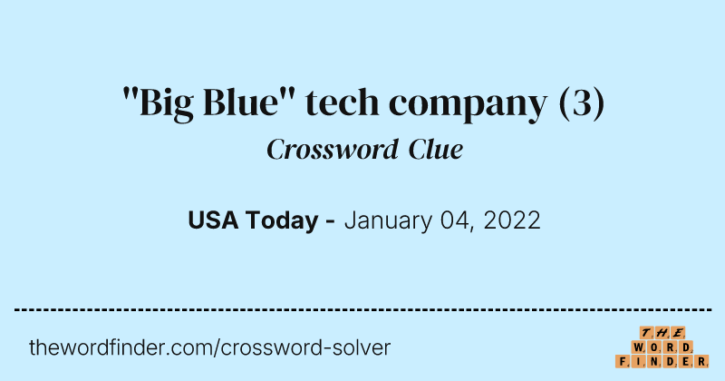 ''Big Blue'' tech company crossword clue image