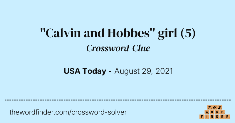 ''Calvin and Hobbes'' girl crossword clue image