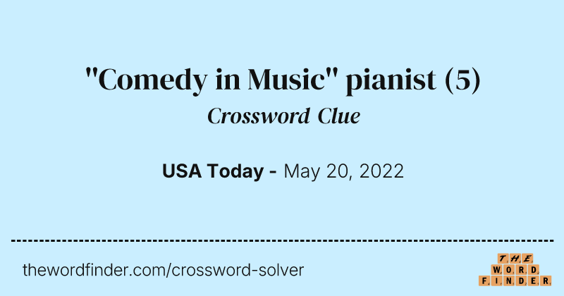 ''Comedy in Music'' pianist crossword clue image