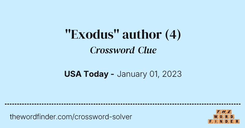 ''Exodus'' author crossword clue image