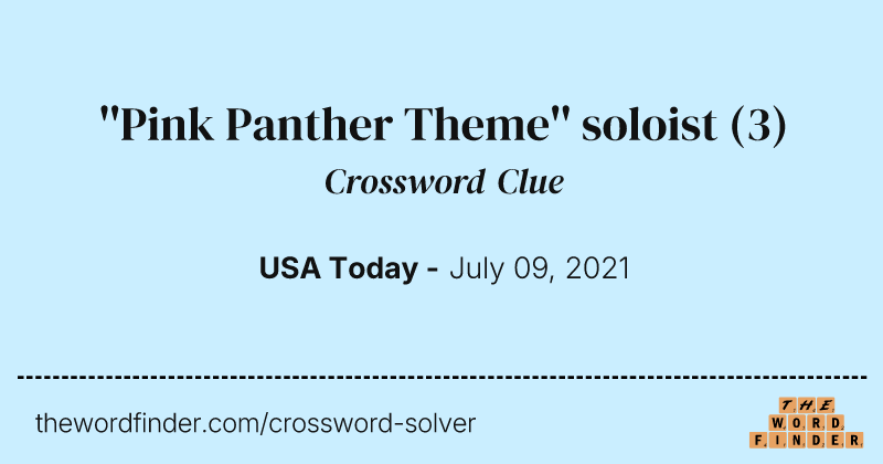 ''Pink Panther Theme'' soloist crossword clue image