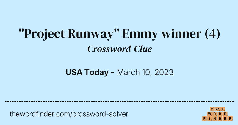 ''Project Runway'' Emmy winner crossword clue image