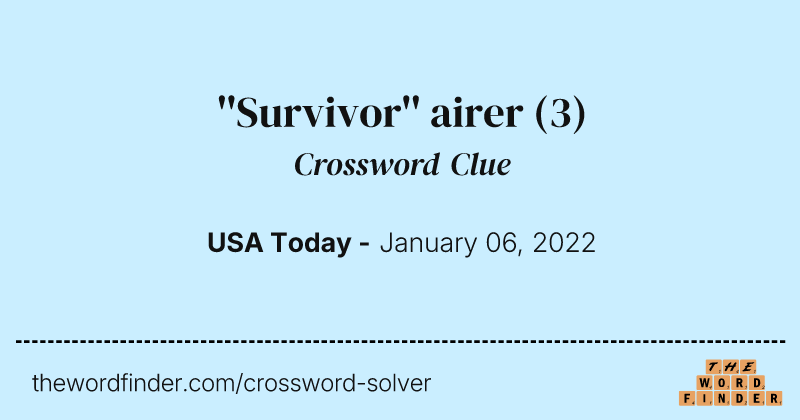 ''Survivor'' airer crossword clue image