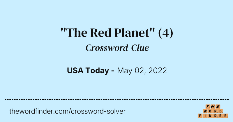 ''The Red Planet'' crossword clue image