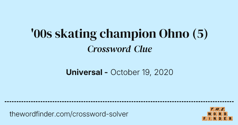 '00s skating champion Ohno crossword clue image