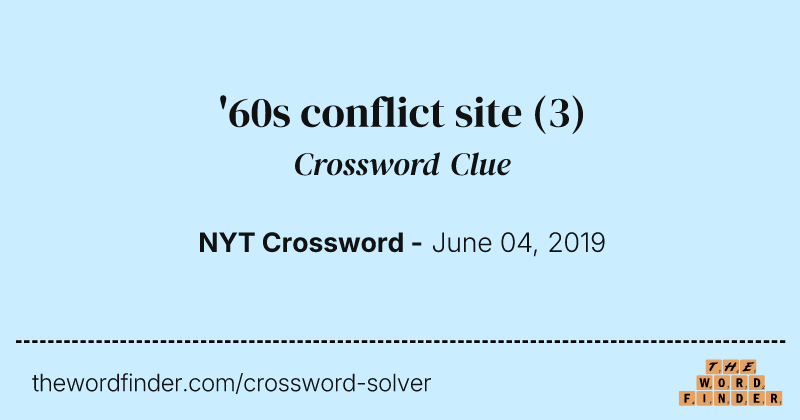 '60s conflict site crossword clue image