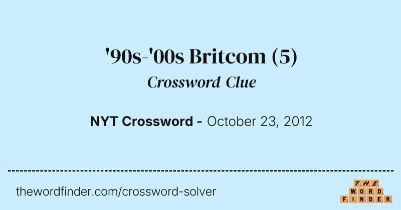 '90s-'00s Britcom crossword clue image