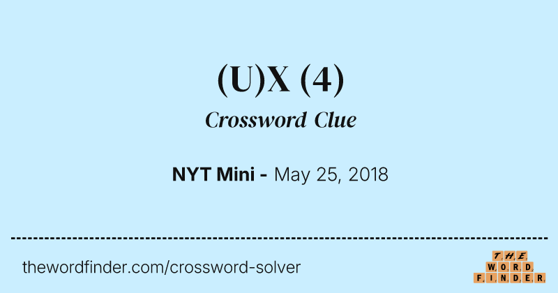(U)X crossword clue image