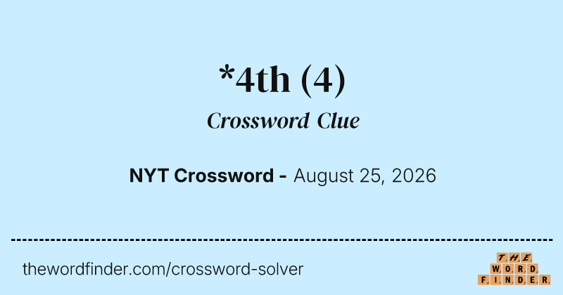 *4th crossword clue image