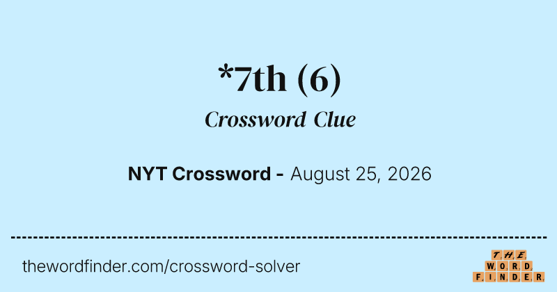 *7th crossword clue image