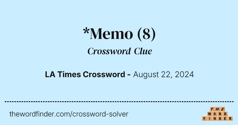 *Memo crossword clue image