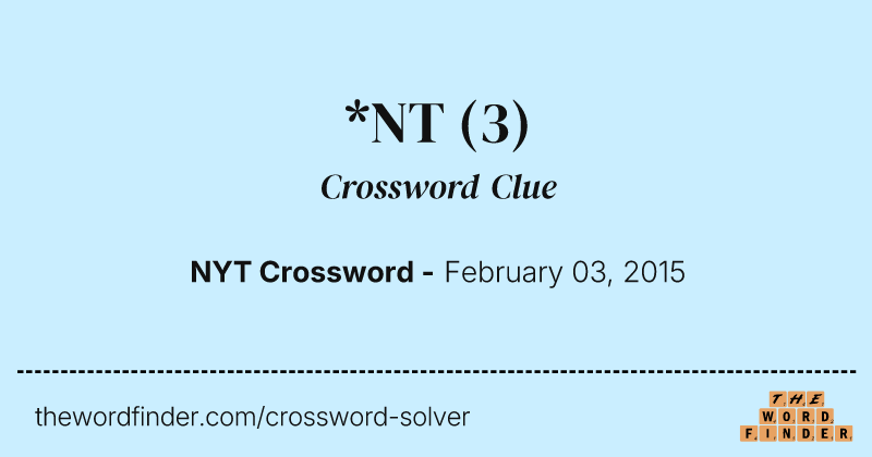 *NT crossword clue image