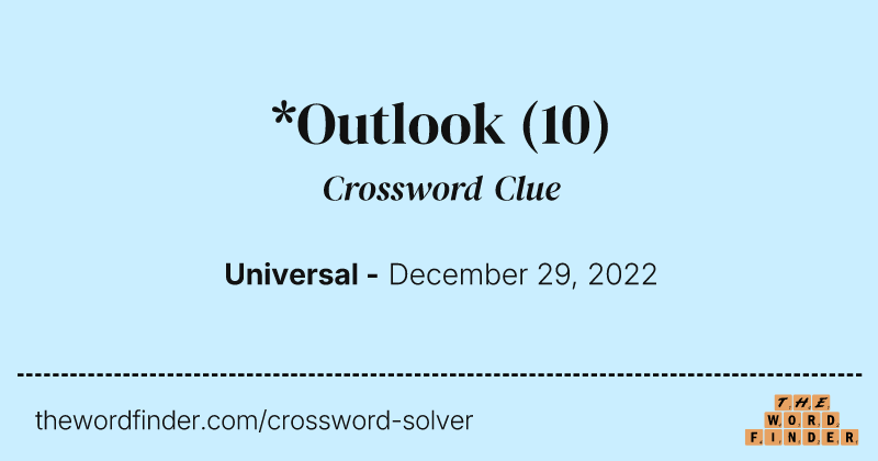 *Outlook crossword clue image