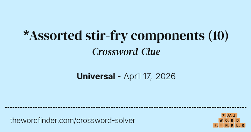 *Assorted stir-fry components crossword clue image