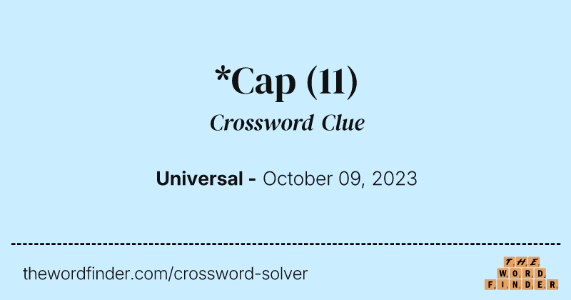 *Cap crossword clue image