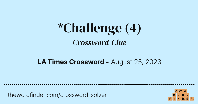 *Challenge crossword clue image
