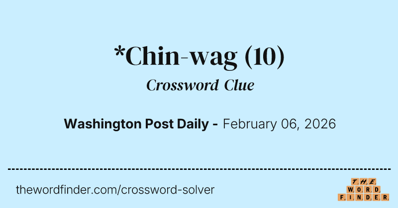 *Chin-wag crossword clue image