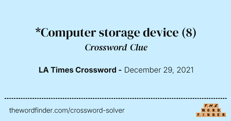*Computer storage device crossword clue image