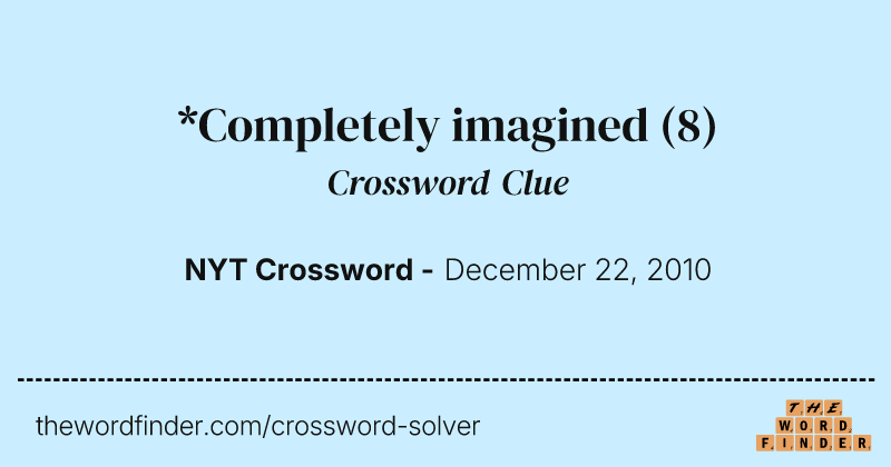 *Completely imagined crossword clue image