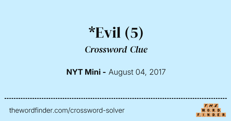 *Evil crossword clue image
