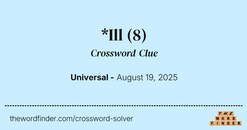 *Ill crossword clue image