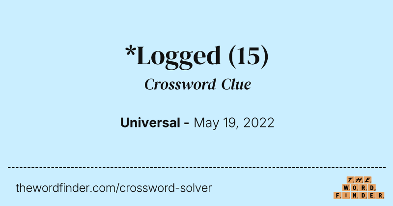 *Logged crossword clue image