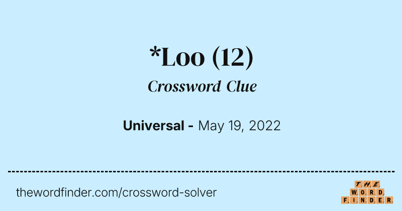 *Loo crossword clue image