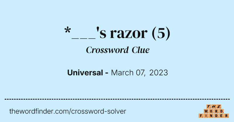 *___'s razor crossword clue image