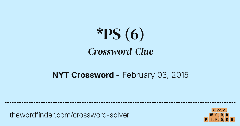 *PS crossword clue image