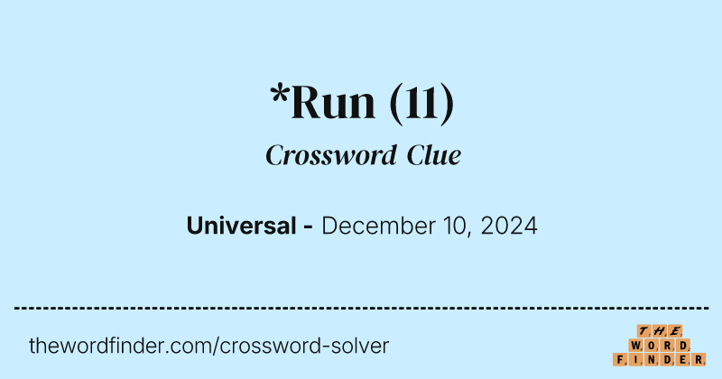*Run crossword clue image