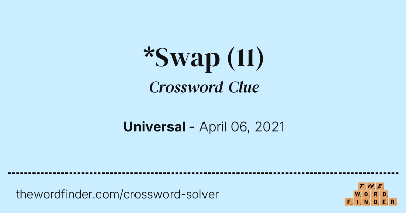 *Swap crossword clue image