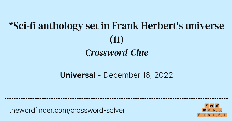 *Sci-fi anthology set in Frank Herbert's universe crossword clue image