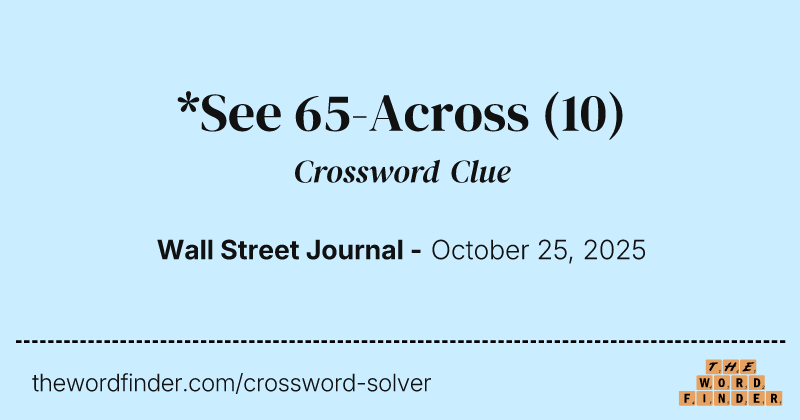*See 65-Across crossword clue image