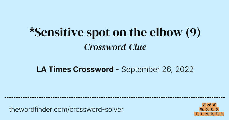 *Sensitive spot on the elbow crossword clue image