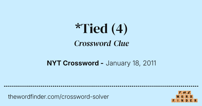 *Tied crossword clue image