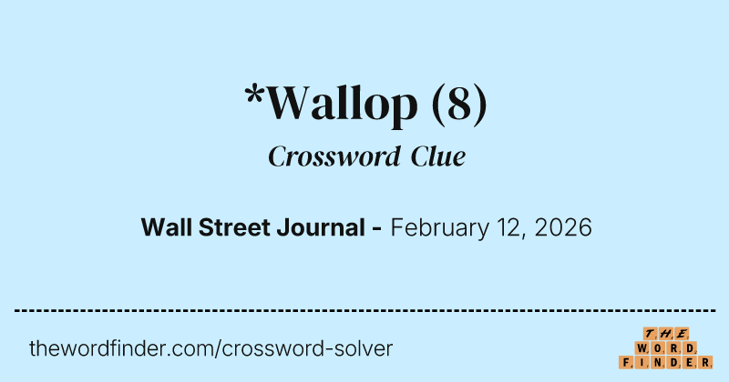 *Wallop crossword clue image