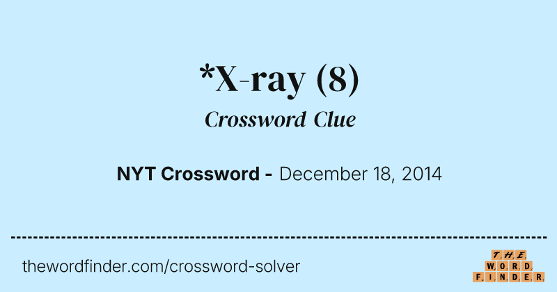 *X-ray crossword clue image
