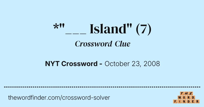 *"___ Island" crossword clue image